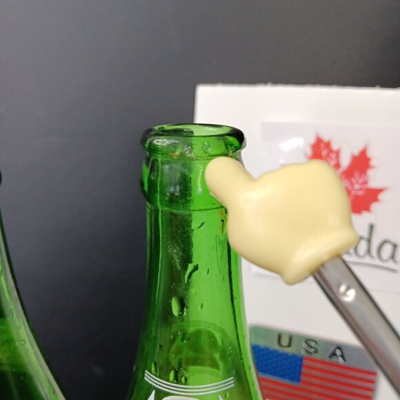 Vintage 2 WAY 10 Oz Glass Pop Bottle Pair Of 2pcs Rare Bottles! - Picture 7 of 13